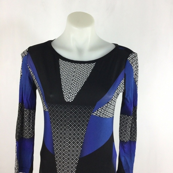 Bcbgmaxazria Dawson LongSleeve Graphic Shift Dress - Picture 2 of 7